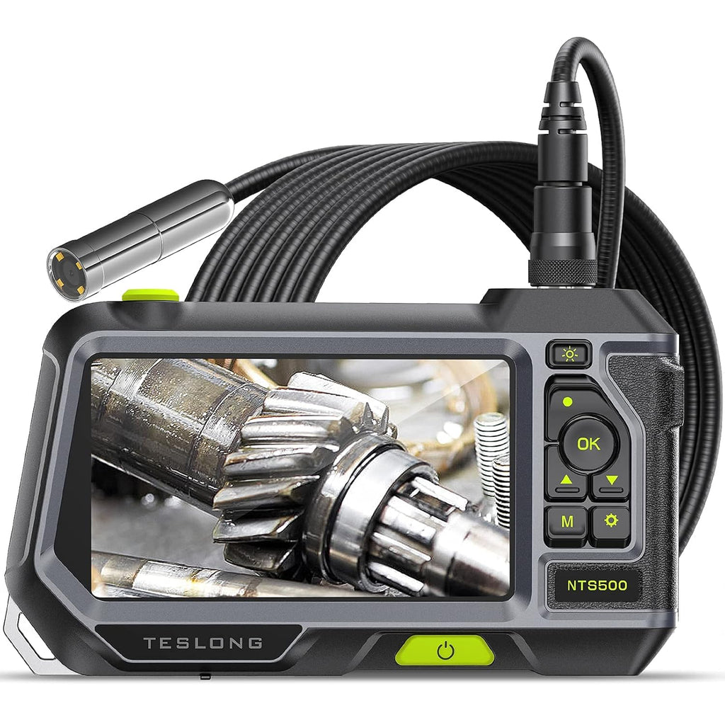 5-Inch IPS Monitor Industrial Borescope with 9.8FT Gooseneck Probe F292716