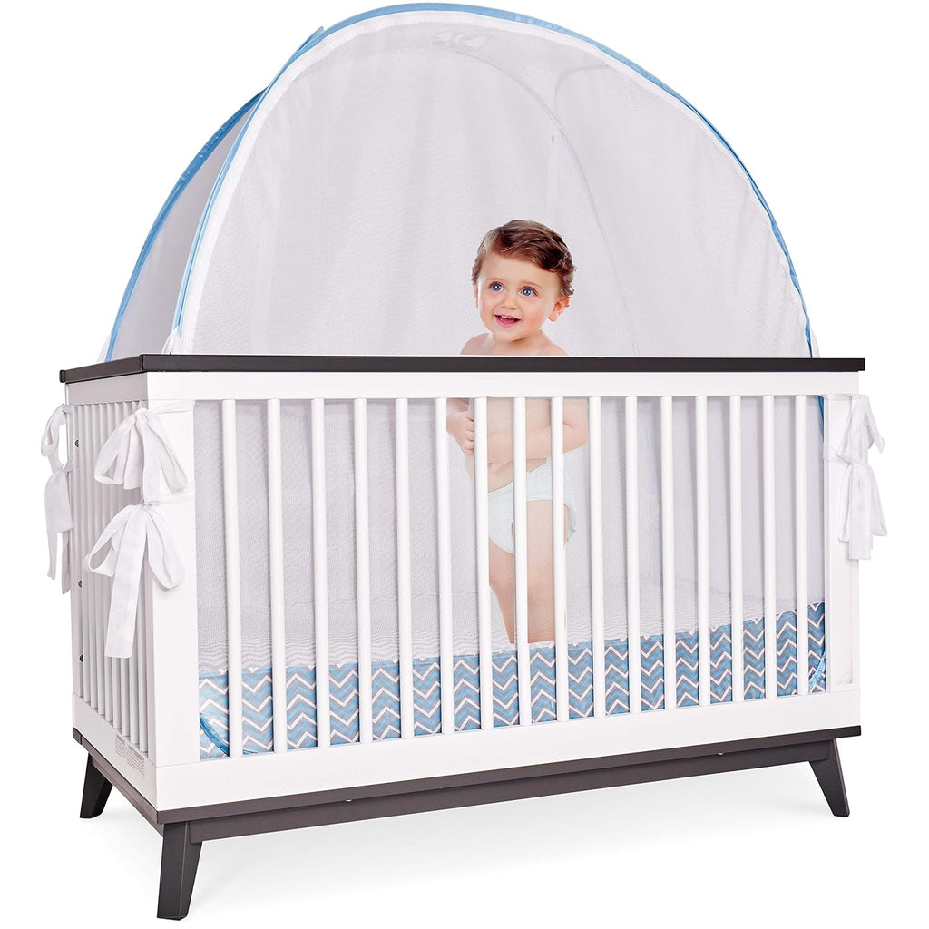 Blue See Through Pop Up Tent Crib and Nursery Mesh Cover Pack of 2 A484