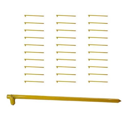 30 Pack Yellow 5/8 inch x 18 inch Hot Forged Tent Stake F958976