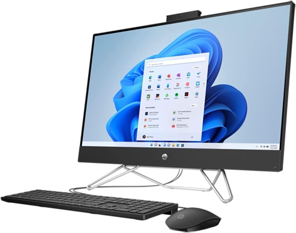 27" FHD All-in-One Desktop, AMD Ryzen 5 5500U, 8GB RAM, 256GB SSD+1TB HDD, Windows 11 Home, Black Q936450