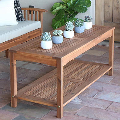 Brown Acacia Wood Coffee Table O56168