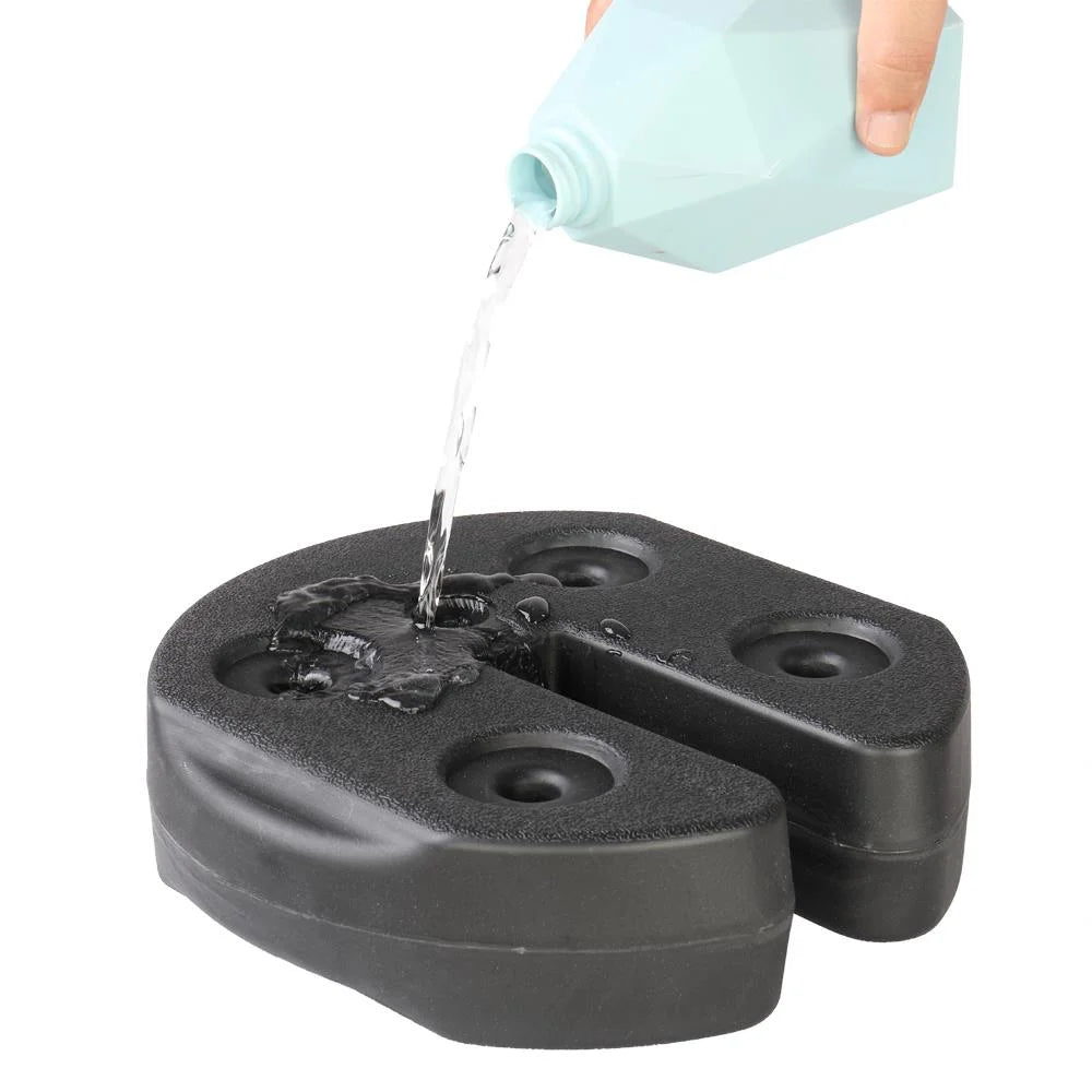 6pcs Tent Shade Canopy Water Fillable Weight Plates Black X66334