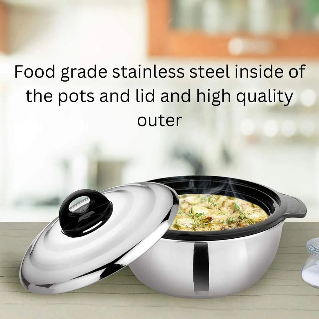 Insulated Stainless Steel Casserole with Lid L31094