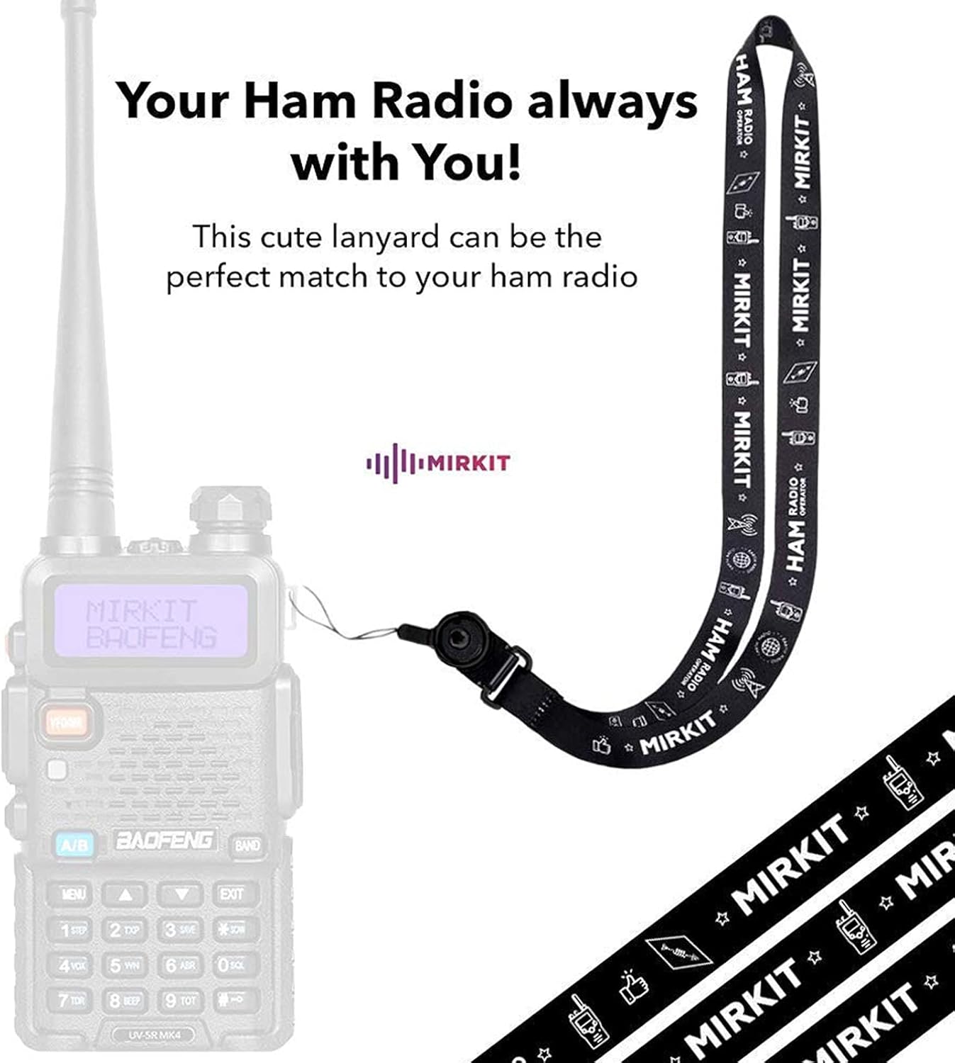 8 Watt Max Power Two Way Radio with Battery 3800 mAh, Handheld Speaker Mic, Programming Cable Y745667