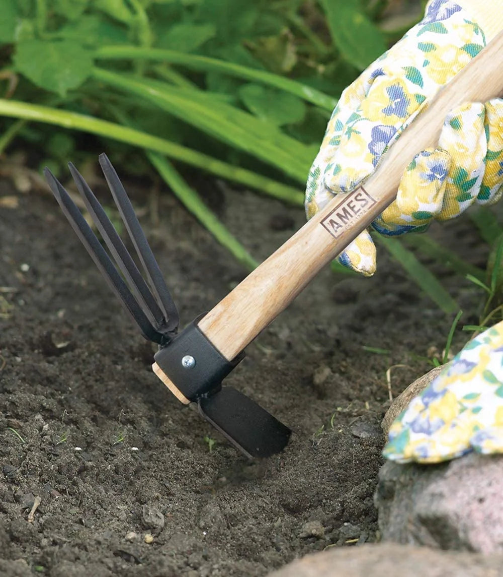 14" Hoe/Cultivator Combo with Wood Handle Z461