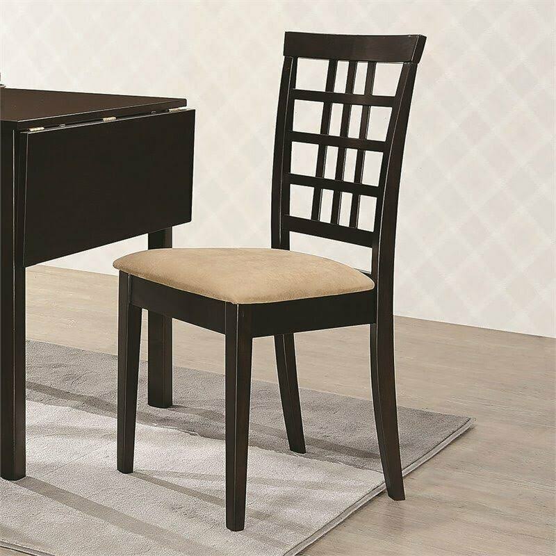 Tan Grid Back Dining Side Chair P1735