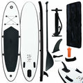 Inflatable Paddleboard Set Black and White U263691