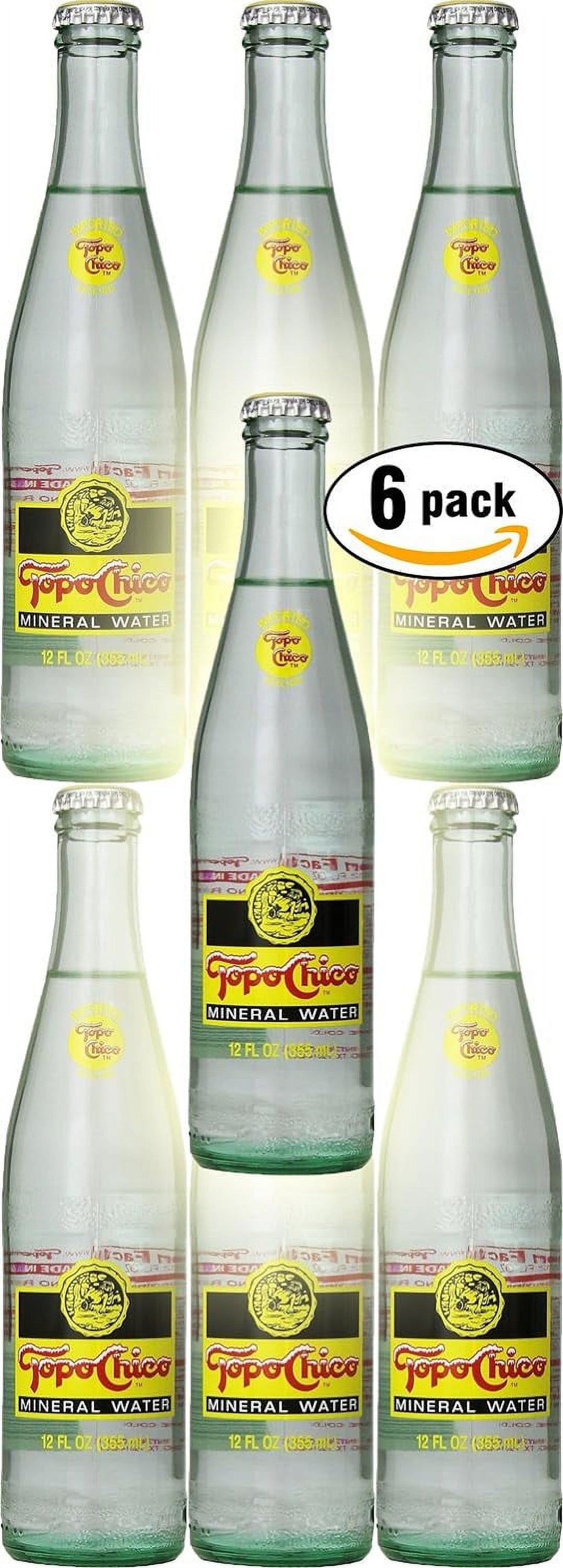 12 Oz Glass Bottle Mineral Water, Pack Of 6 H21595