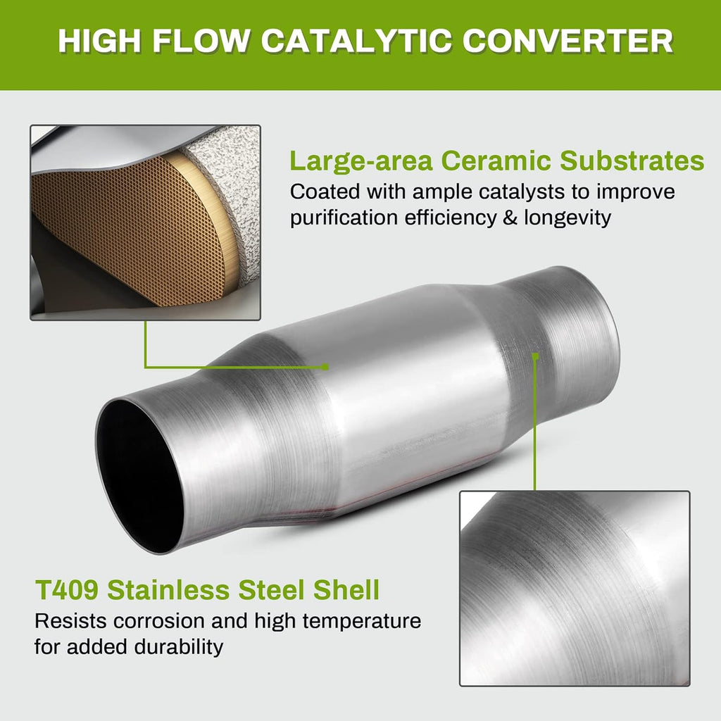 3" Inlet/Outlet Universal Fit Catalytic Converter Pack of 2 Q2331