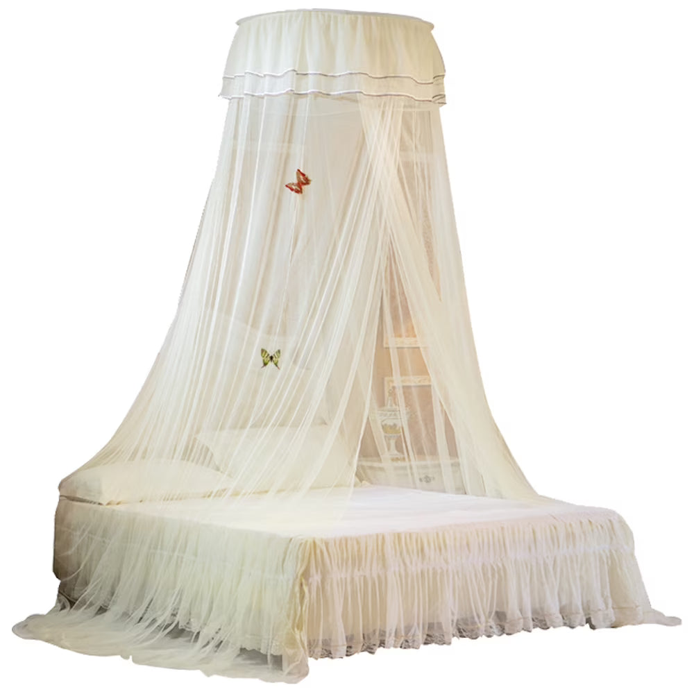 White Lace Bed Canopy L3211