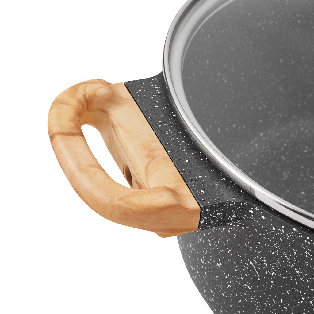Charcoal Speckle Cast Aluminum 4 Quart Sauce Pan P338