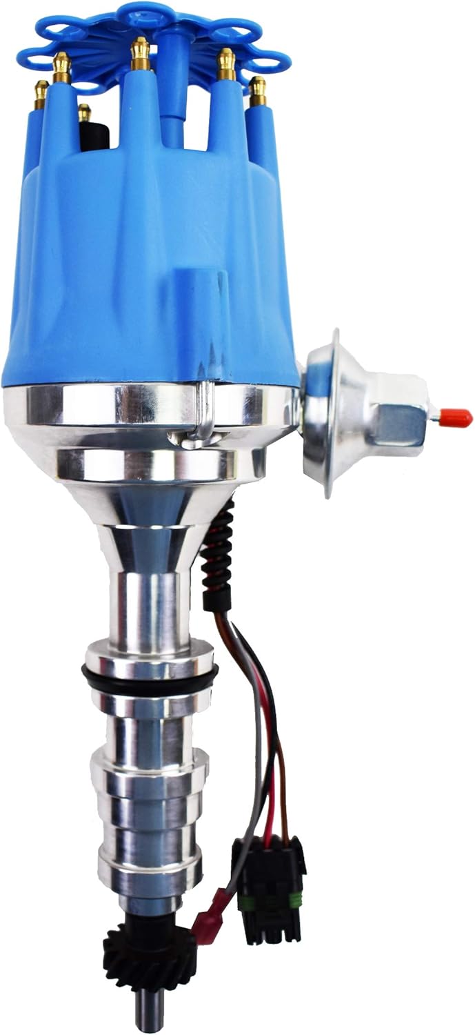V8 Pro Series Ready to Run R2R Distributor for Ford FE 330, 352, 360, 390, 406, 410, 427, 428, Blue Cap Z434728