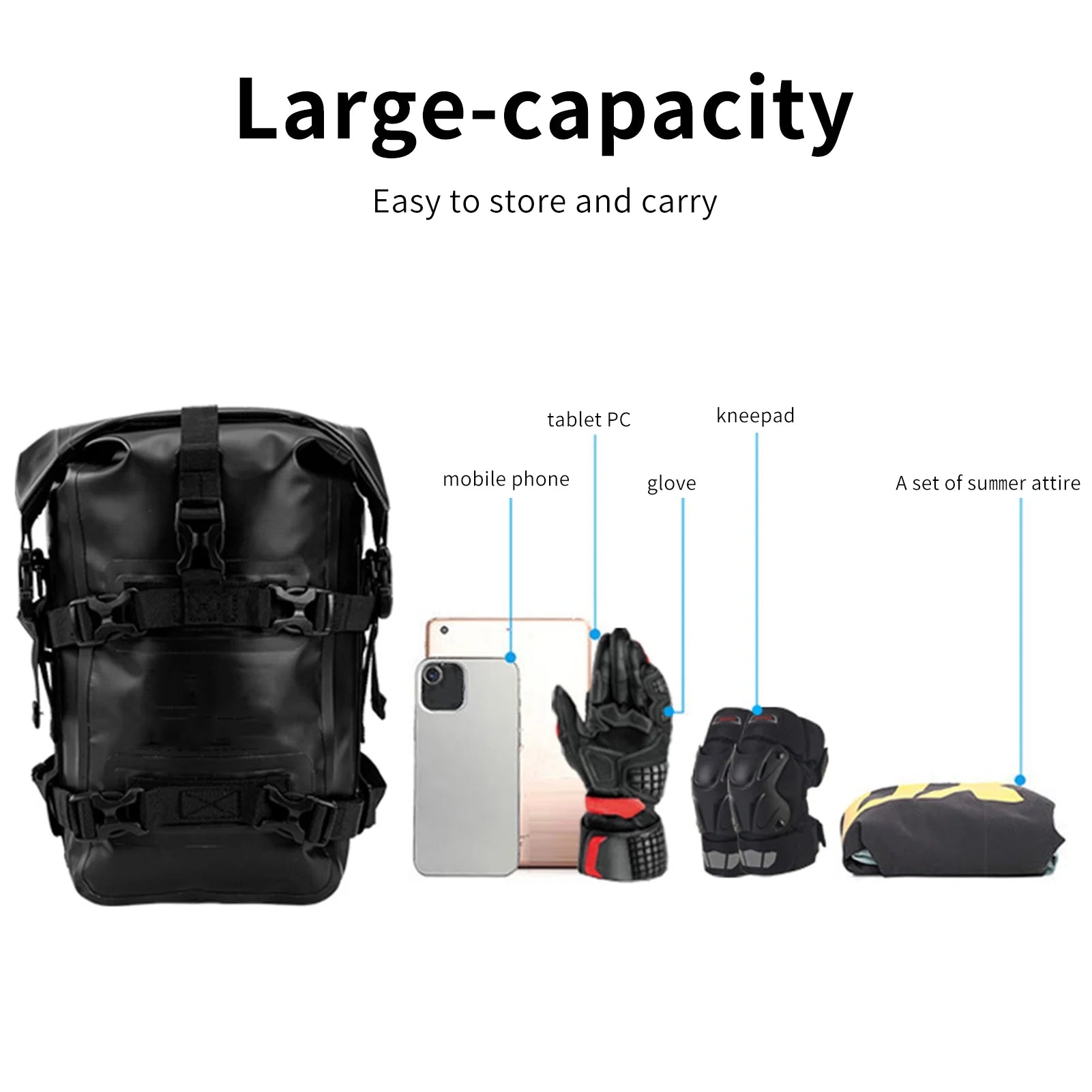 8L Waterproof Motorcycle Frame Bag E6013