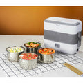 2 Layer Stainless Steel Electric Lunch Box Food Heater Rice Cooker X15957