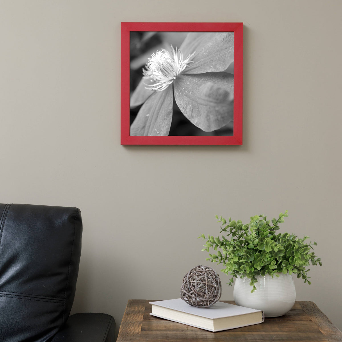 Red Painted Wood Frame Chalkboard S582