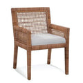 Bisque/Blue and Beige Stripe Dining Chair F69243