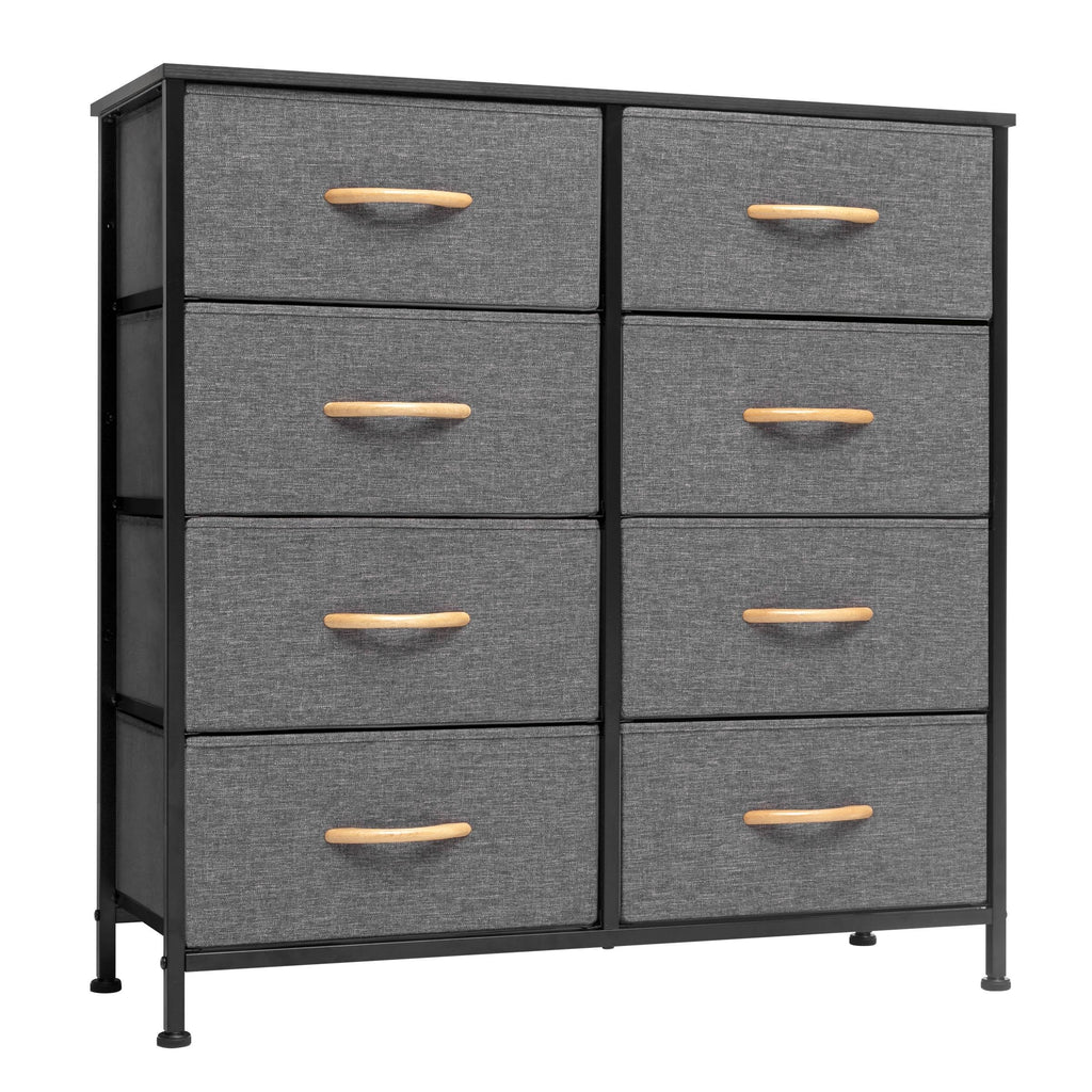 Blue, Orange & Light Coffee 8 Drawer Vertical Dresser V6779