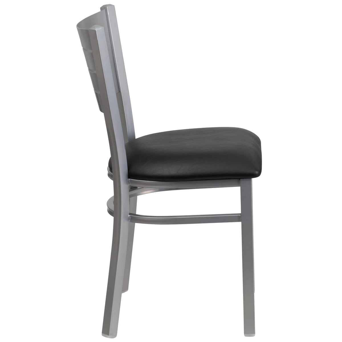 Black Vinyl Seat Metal Restaurant Chair J9393