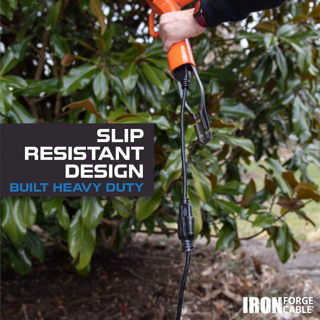 Black 16/3 100 Ft Outdoor Extension Cord with 3 Prong Grounded Plug A996