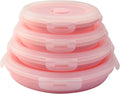 Pink Silicone Collapsible Food Storage Containers, Set of 4 O633631