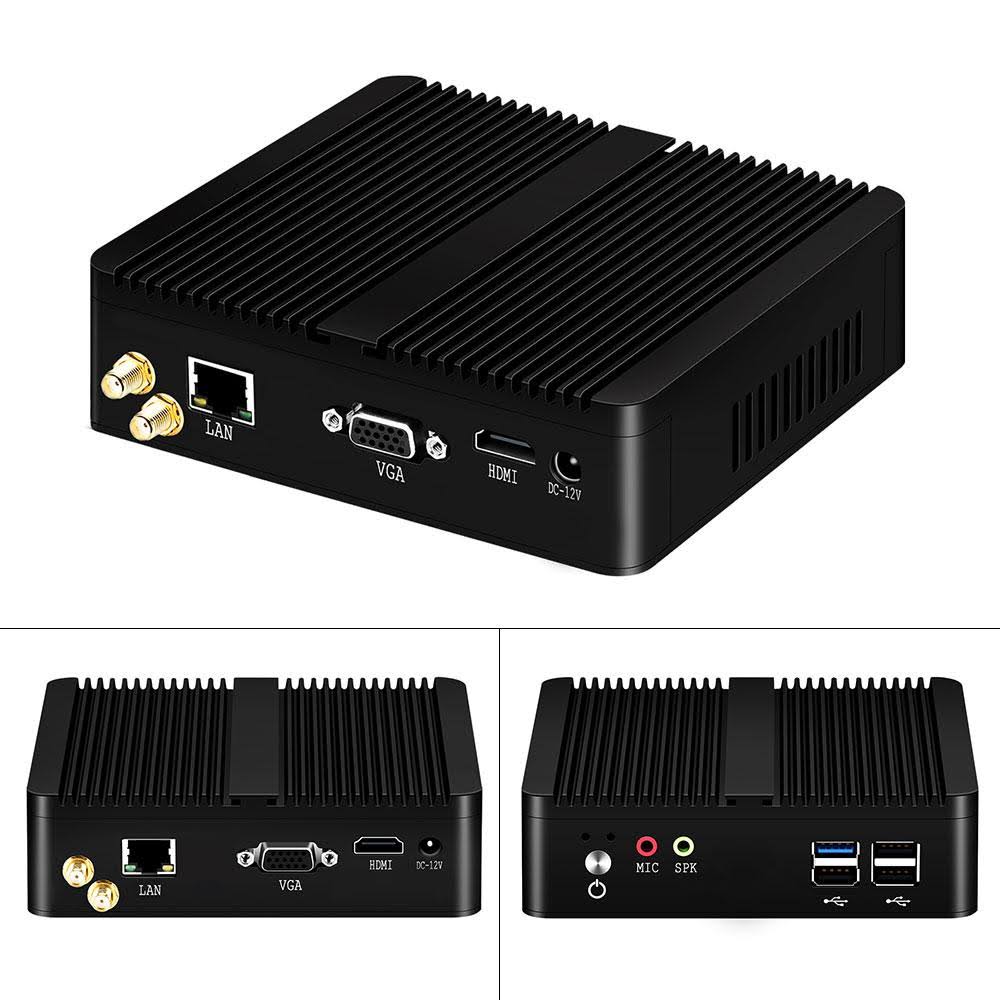 Fanless Mini PC with Aluminium Heatsink C4187