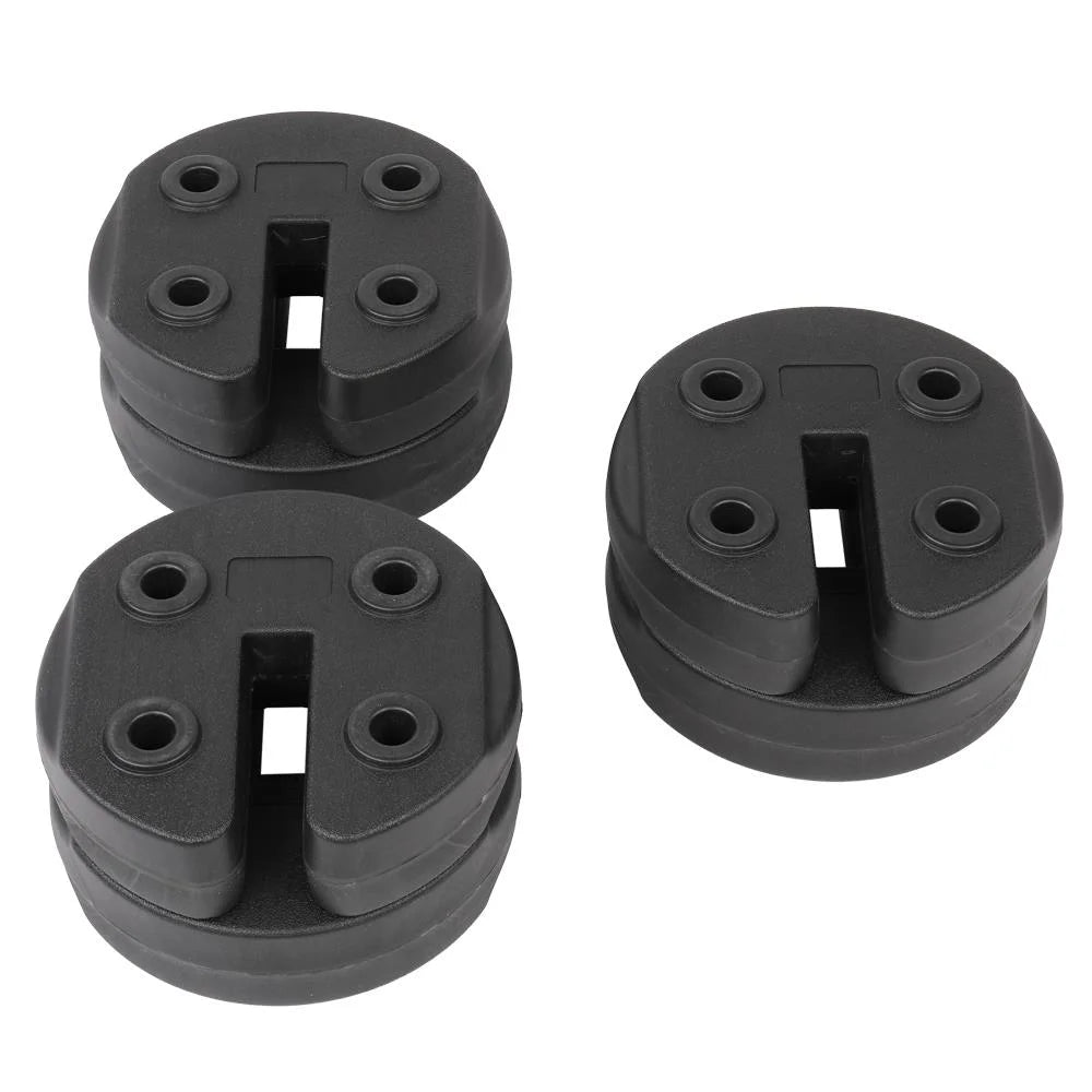 6pcs Tent Shade Canopy Water Fillable Weight Plates Black X66334
