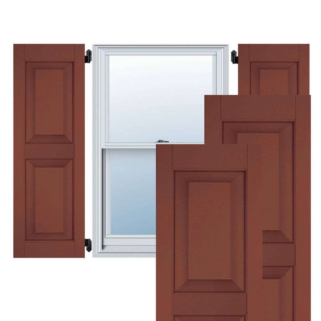 15 in. x 72 in. Exterior Real Wood Raised Panel Shutters Pair K296783