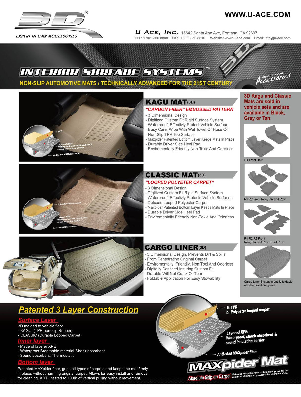 3D MAXpider Kagu Floor Liners C9906