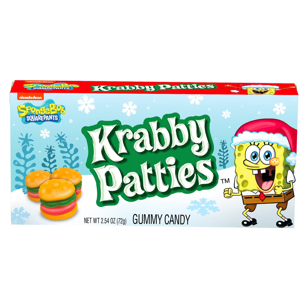 SpongeBob SquarePants Gummy Candy Original Flavor Krabby Patty Theater Box, 2.54 oz V67444