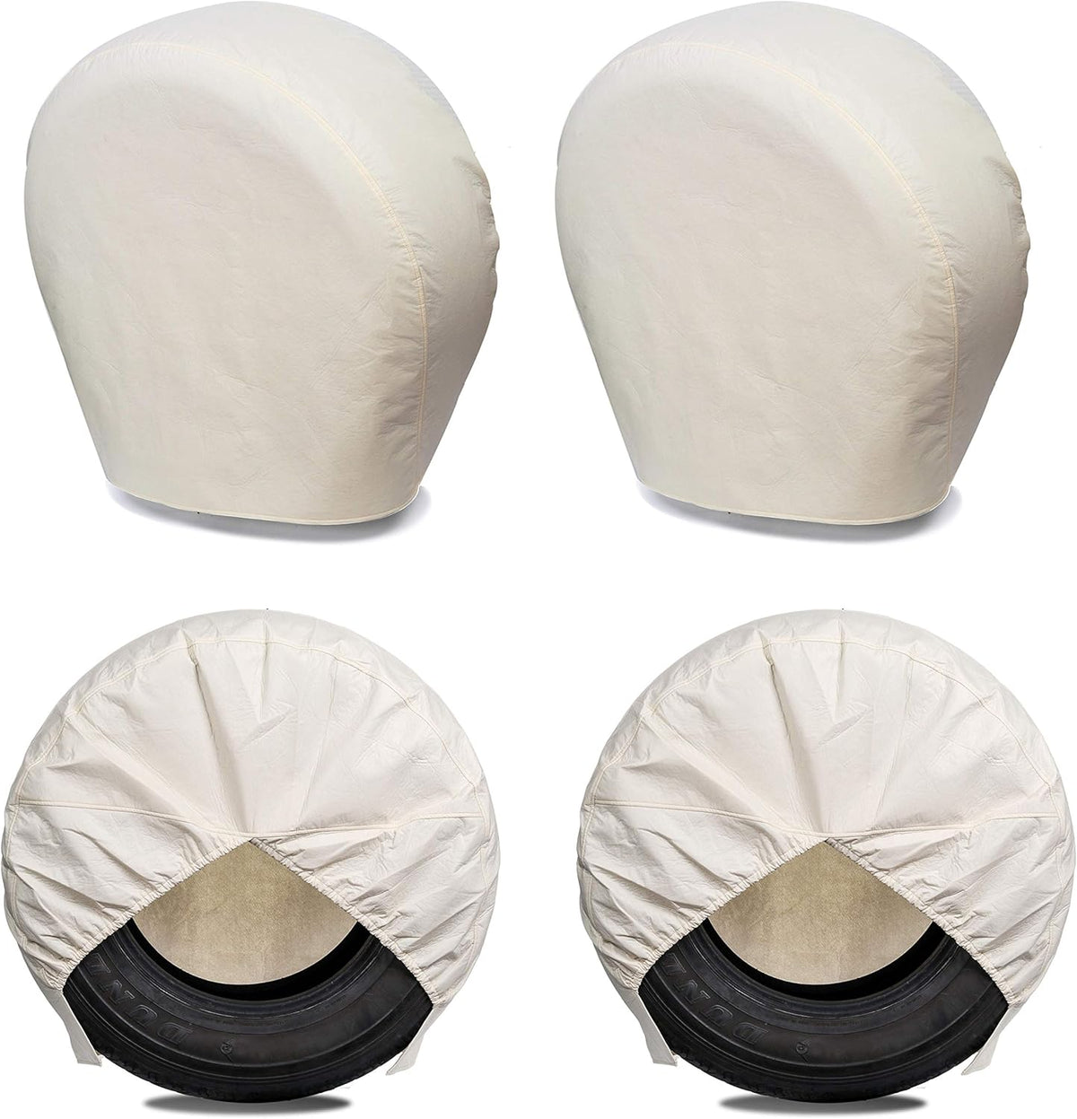Heavy Duty Thicken Tire Covers for RV Wheel, 4 Pack, for Diameter 40"-42" Black Y76097