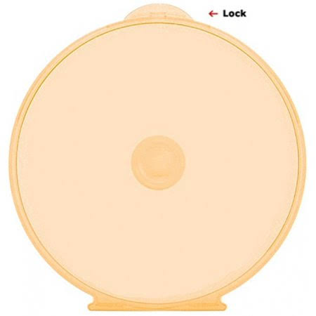 200 Orange Round Clamshell CD/DVD Case with Lock W825