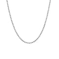 14k Solid White Gold Diamond-Cut Bead Chain Necklace, 20 Inches M738