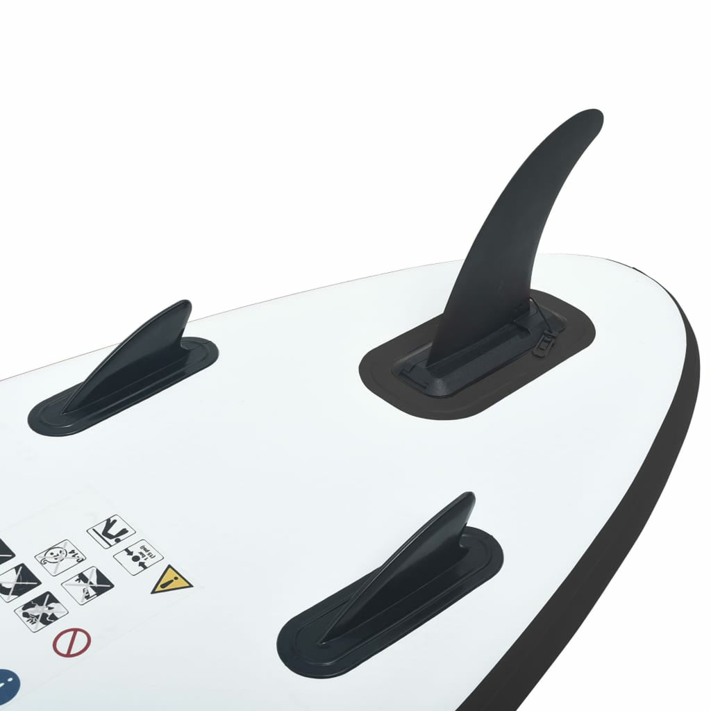 Inflatable Paddleboard Set Black and White U263691