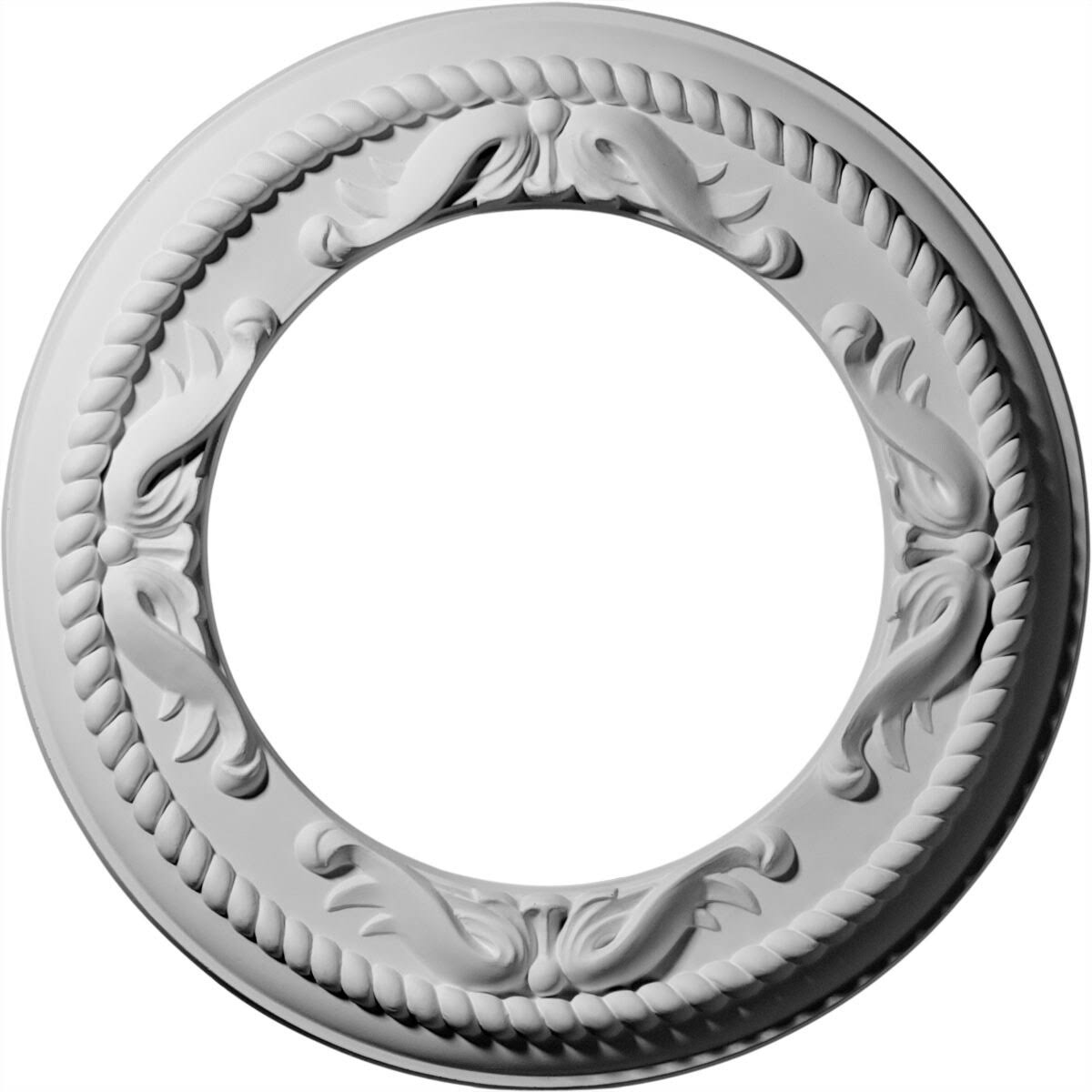 Roped Ceiling Medallion, Hand-Painted Polished Copper N450073