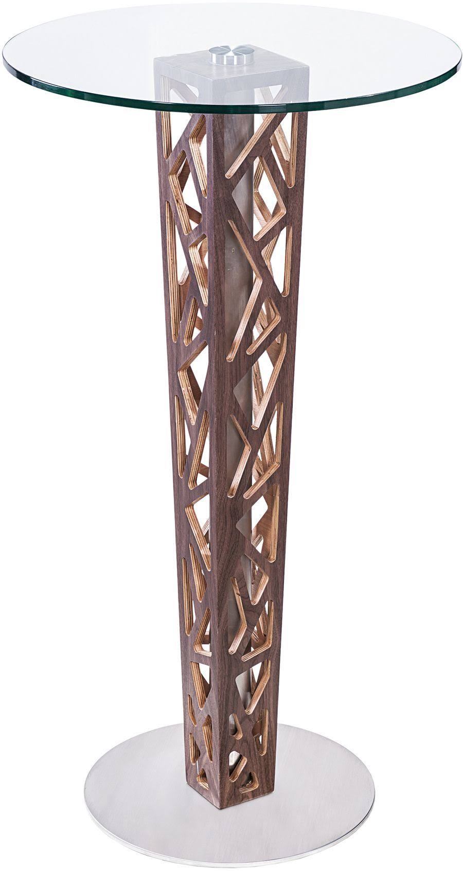 Crystal Walnut Bar Table T1524