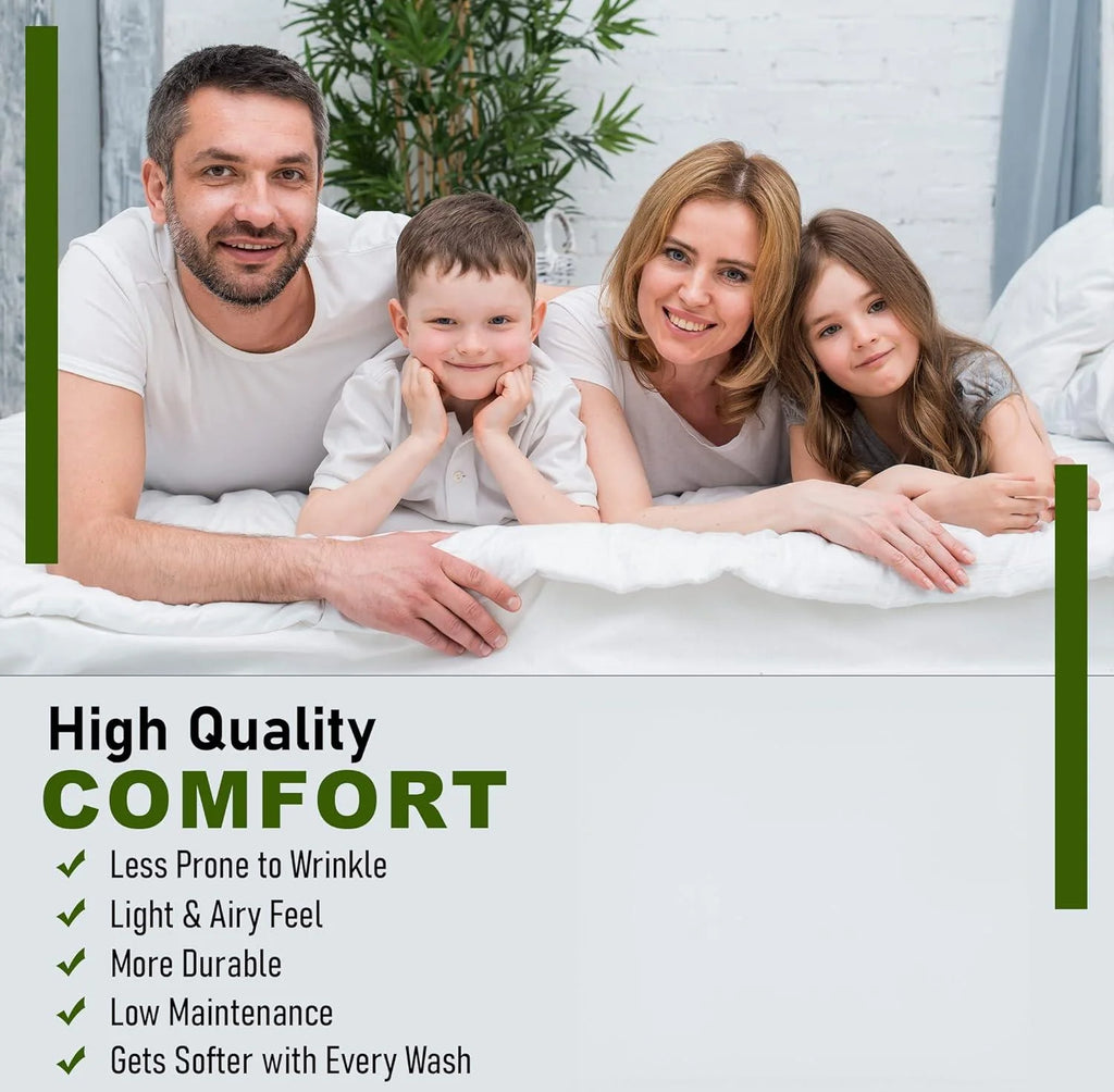 Split King 100% Cotton Percale 5-Piece Deep Pocket Sheet Set X4907