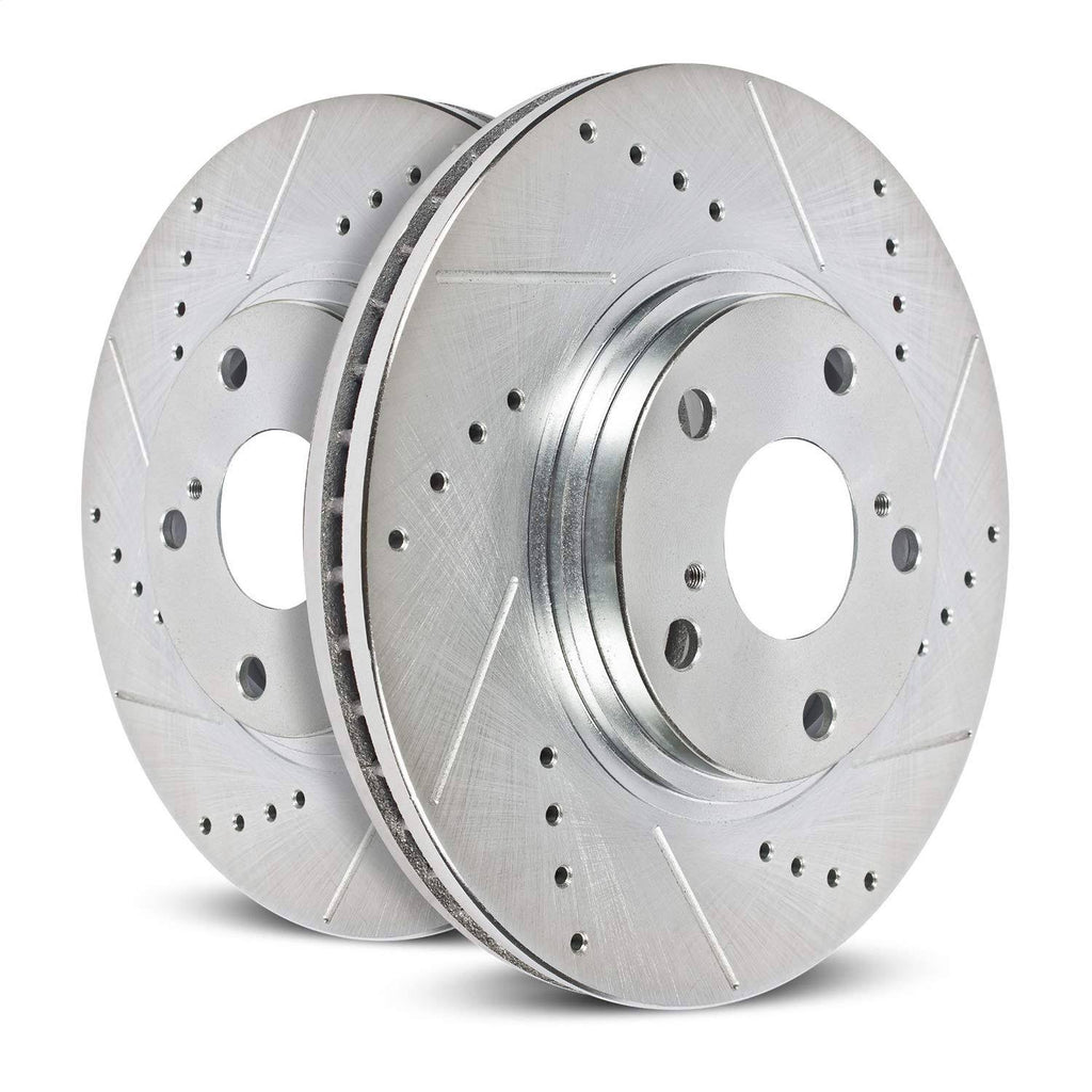 Drilled and Slotted Front Brake Rotors Z316