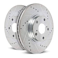 Drilled and Slotted Front Brake Rotors Z316