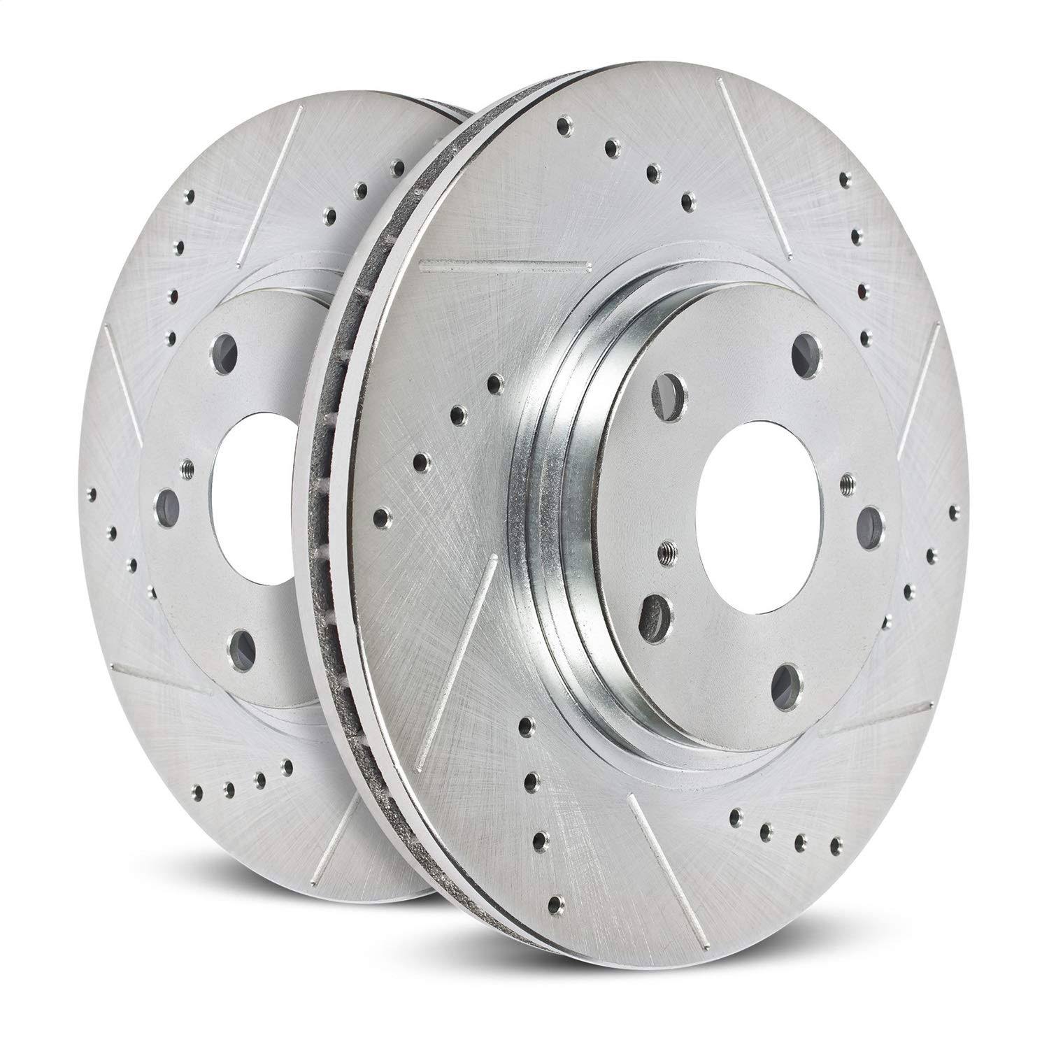 Drilled and Slotted Front Brake Rotors Z316