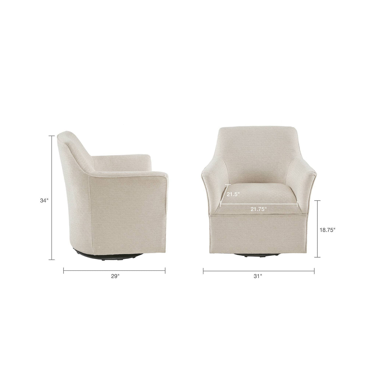 Cream Swivel Glider Chair X536