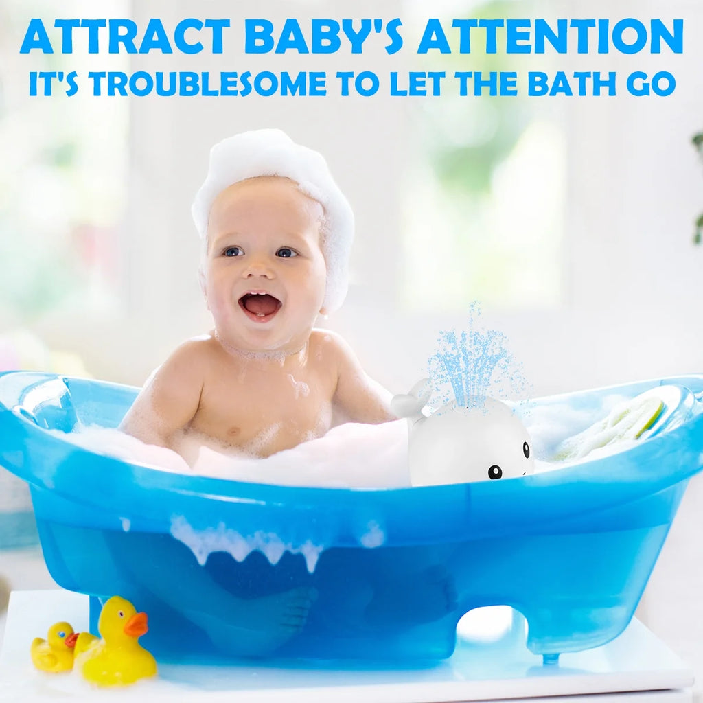 Whale Bath Toy with Light Water Sprinkler L6698