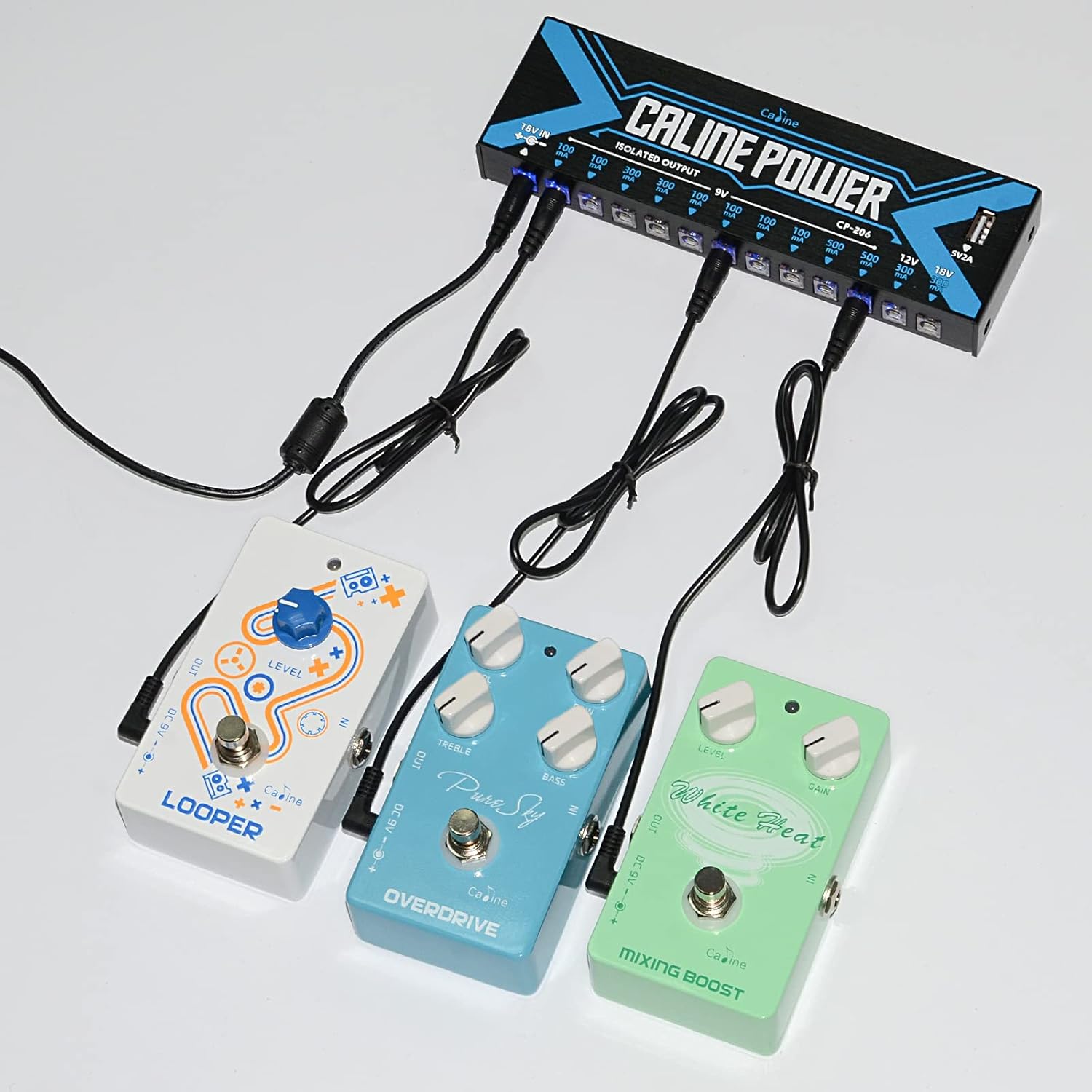 12 Isolated DC Output Guitar Pedal Power Supply with USB Port T393937
