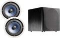 8-inch 2-way In-ceiling Speakers Set of 2 with 12-inch Powered Subwoofer U4060
