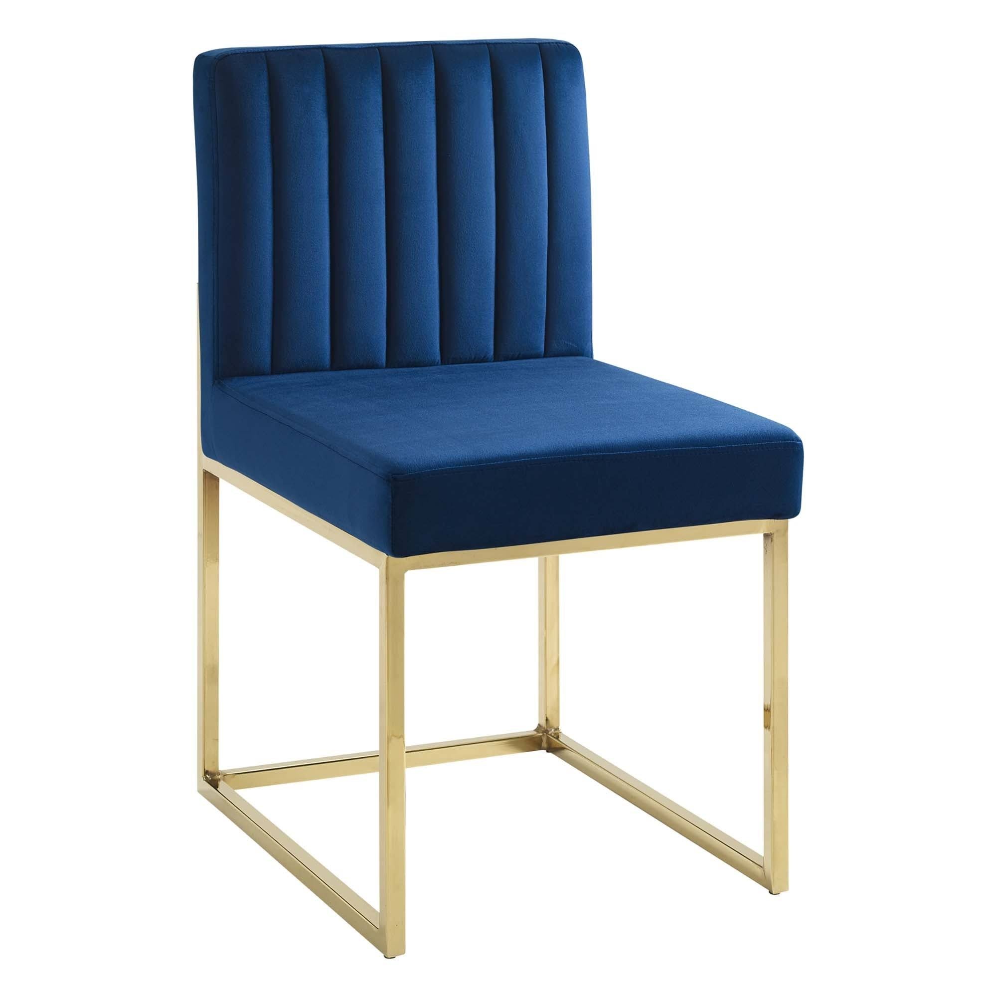 Charcoal Performance Velvet Dining Chair Set of 2 I65953