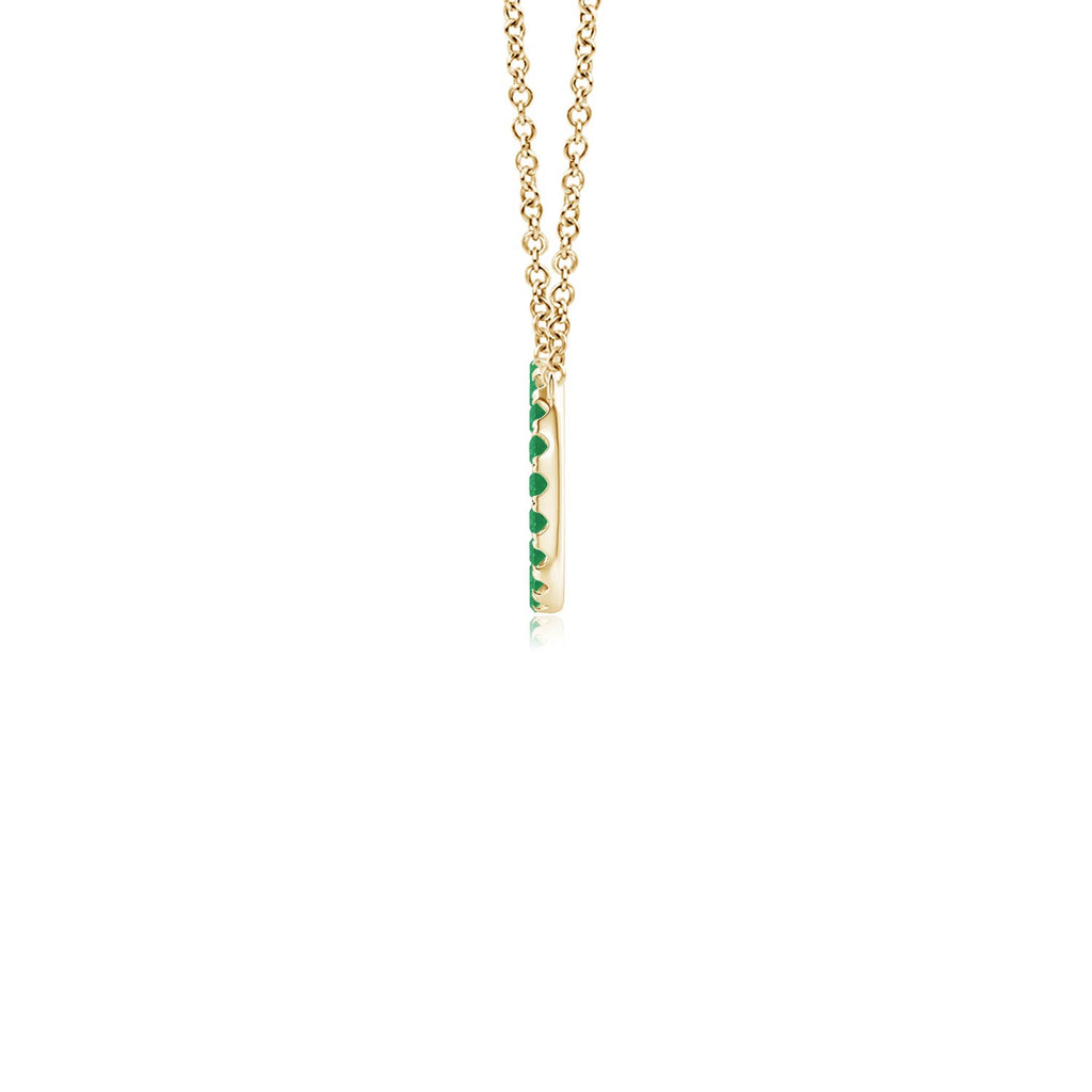 Emerald Pendant Necklace in 14K Yellow Gold J9980