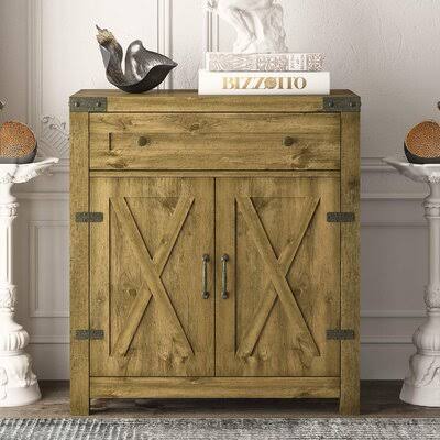 Modern Farmhouse Accent Cabinet with Drawer & 2 Doors, 30 inch F117