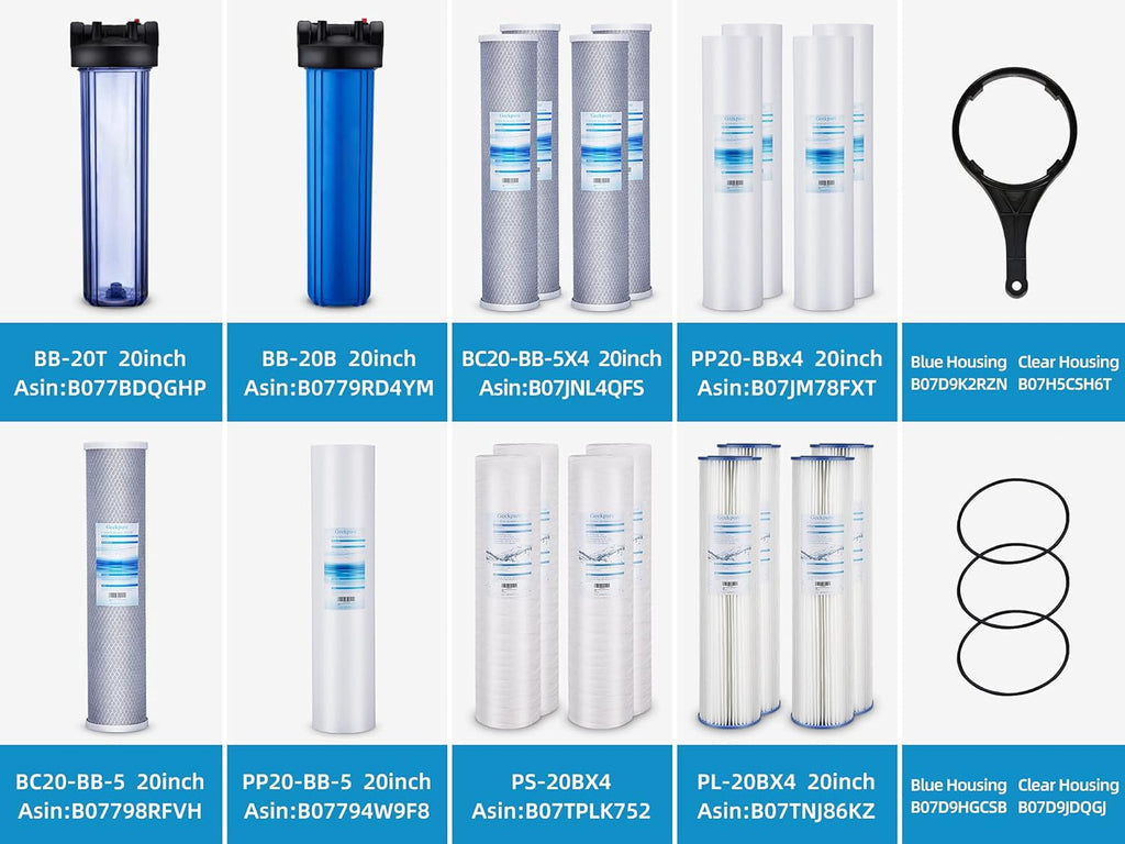 Whole House UV Water Filter with Extra 2 UV Filter +2 Quartz Sleeve (12 GPM) F14288