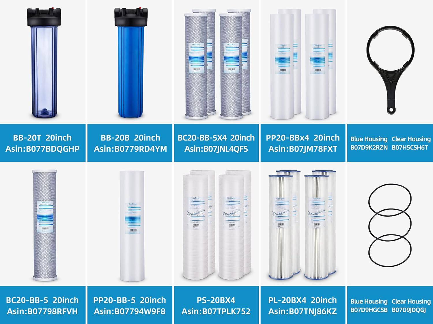 Whole House UV Water Filter with Extra 2 UV Filter +2 Quartz Sleeve (12 GPM) F14288
