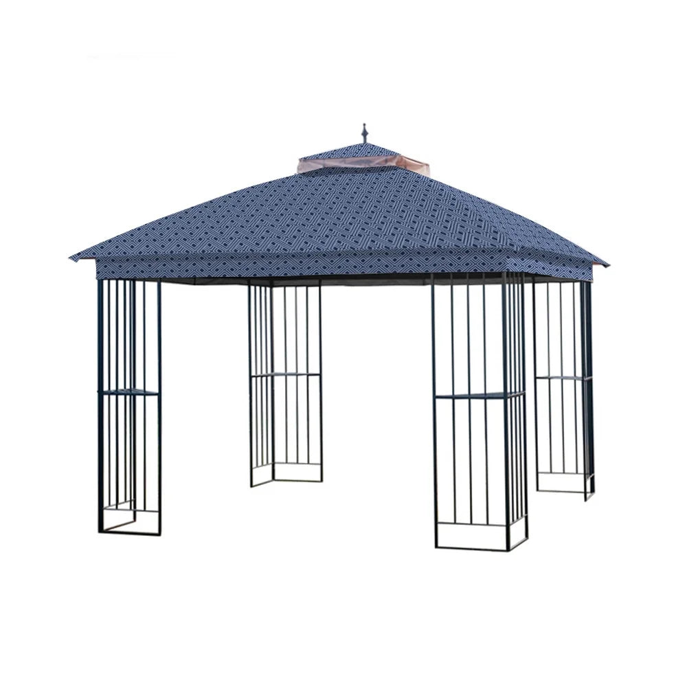 Midnight Trellis Replacement Canopy Top Cover for Steel Finial Gazebo I102346