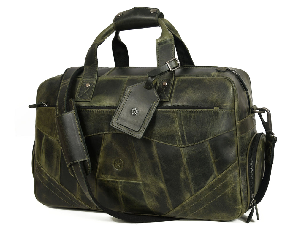 Leather Duffle Bag Travel Bag J370976